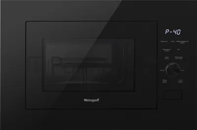 Микроволновая печь встраиваемая Weissgauff HMT-625 Grill черный, 25 л, 900 Вт, переключатели - поворотный механизм/сенсор
