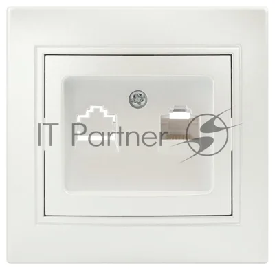 Розетка Intro Plano 1-303-06 информационная RJ45, IP20, СУ, перламутр