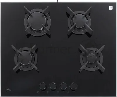 Газовая варочная панель Beko HING 642202 SB, 4 конфорки, закаленное стекло, 7400 Вт