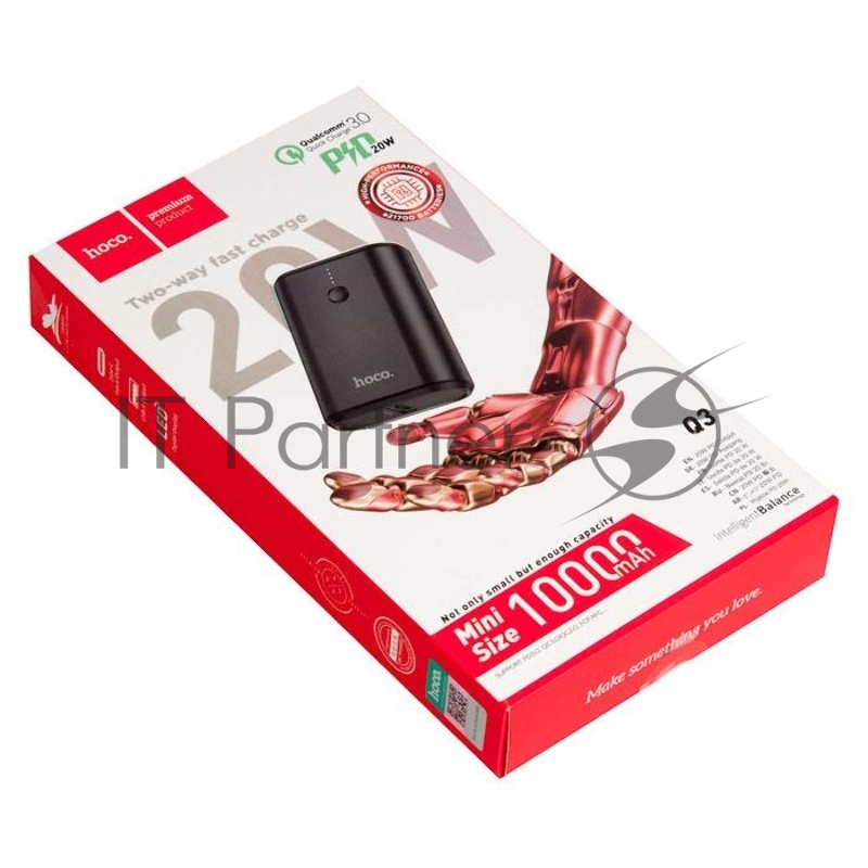 Портативный аккумулятор HOCO Q3 Mayflower быстрая зарядка QC3.0, PD20, USB-A 18W (10000mAh), черный