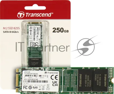 Накопитель SSD Transcend MTS825, 250Gb, M.2 2280, SATA III, R/W 500/330