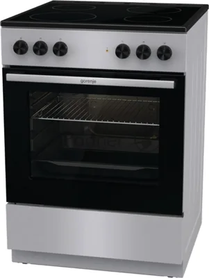 Плита электрическая Gorenje GEC6A11SG серый, конфорок 4 электрических, духовка 65 л, 60 см x 85 см x 60 см