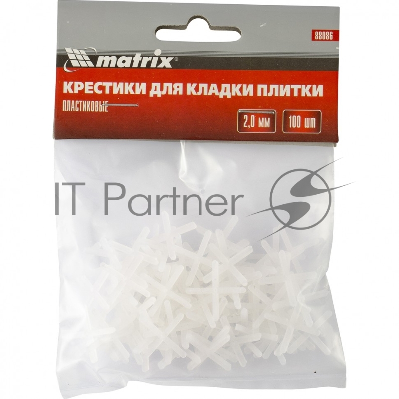 Крестики Matrix, 2,0 мм, для кладки плитки, 100 шт.