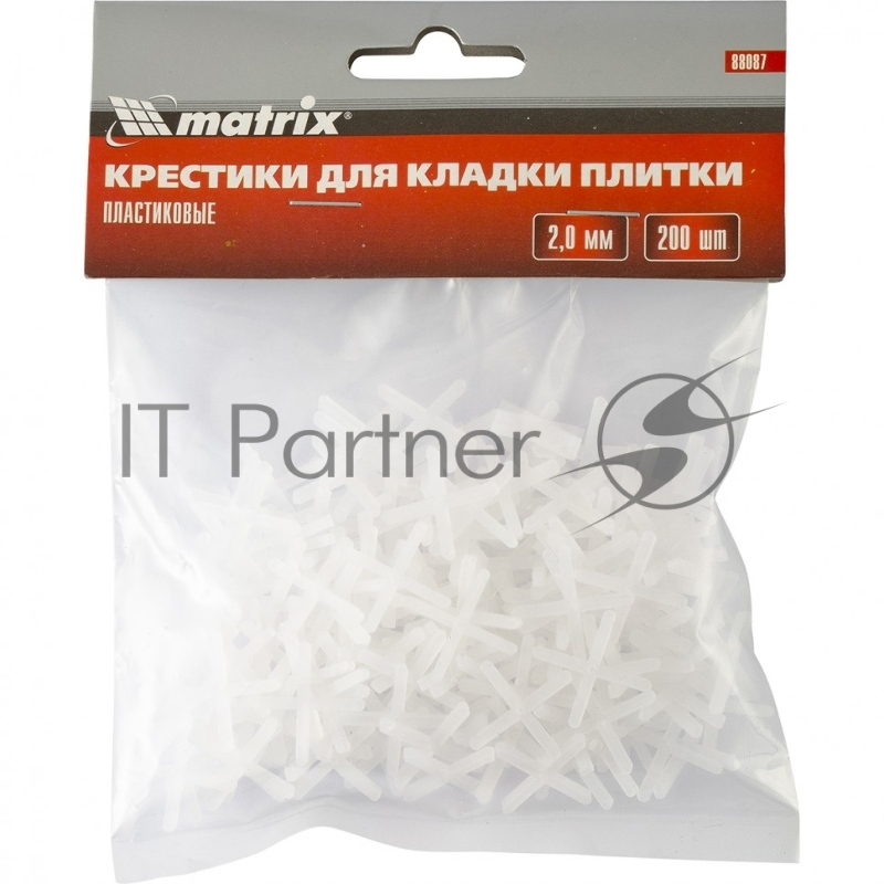Крестики Matrix, 2,0 мм, для кладки плитки, 200 шт.