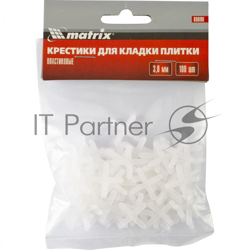 Крестики Matrix, 3,0 мм, для кладки плитки, 100 шт.
