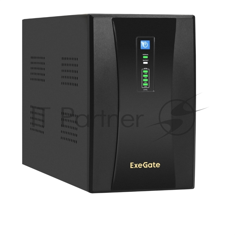 Источник бесперебойного питания ExeGate EX292609RUS SpecialPro UNB-2000.LED.AVR.2SH.RJ.USB 2000VA/1200W, LED, AVR,2*Schuko, RJ45/11, USB, металлический корпус, черный