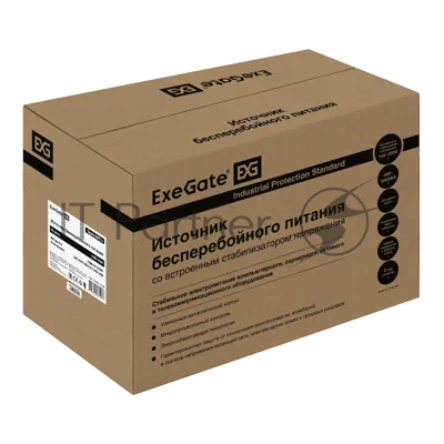 Источник бесперебойного питания ExeGate EX292614RUS SpecialPro UNB-3000.LED.AVR.3SH.2C13.RJ.USB 3000VA/1800W,LED, AVR,3*Schuko+2*C13,RJ45/11,USB, металлический корпус, черный