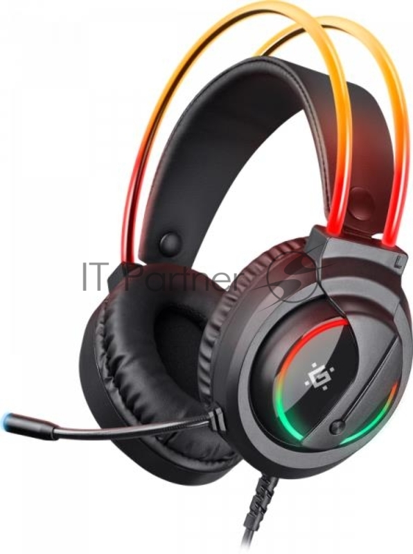 Гарнитура игровая Defender Flame, для компьютера и игровых консолей, накладные, черный [64555]