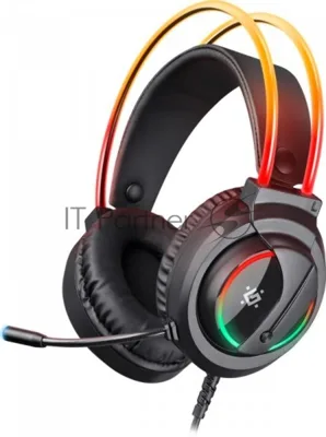 Гарнитура игровая Defender Flame, для компьютера и игровых консолей, накладные, черный [64555]
