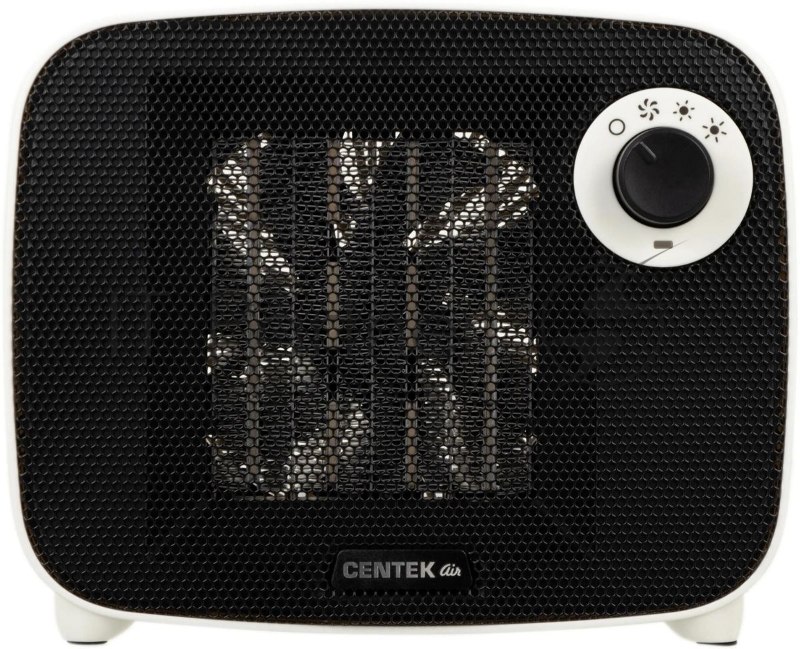 Тепловентилятор Centek CT-6023 белый/черный, 750/1500 Вт, 15 м2