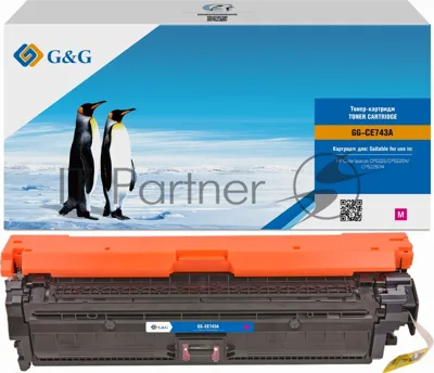 Картридж лазерный G&G GG-CE743A пурпурный (7300 стр.) для HP LJ CP5220/CP5221/CP5223/CP5225