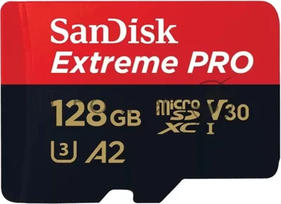 Флеш карта/SanDisk/Extreme Pro SDSQXCD-128G-GN6MA/microSDXC/128 ГБ/A2, U3, V30/200 МБ/с