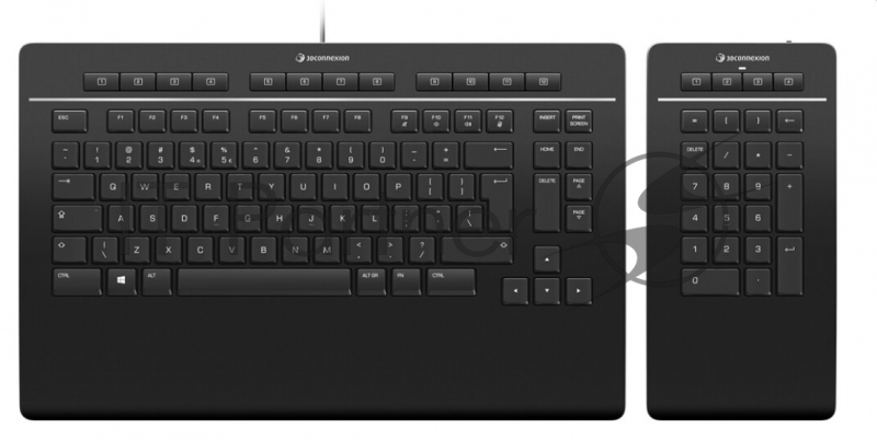 Клавиатура проводная 3Dconnexion 3DX-700092 Keyboard Pro with Numpad проводная USB черный