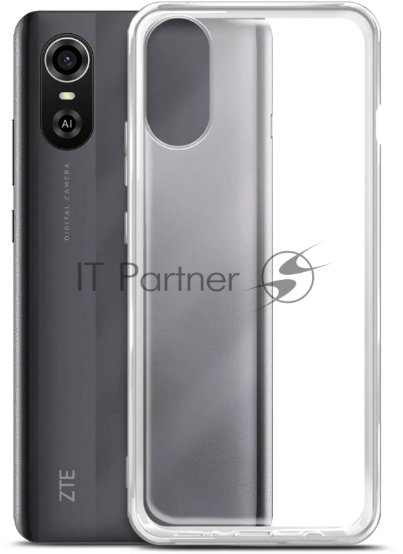 Чехол (клип-кейс) BORASCO для ZTE Blade A31 Plus, прозрачный