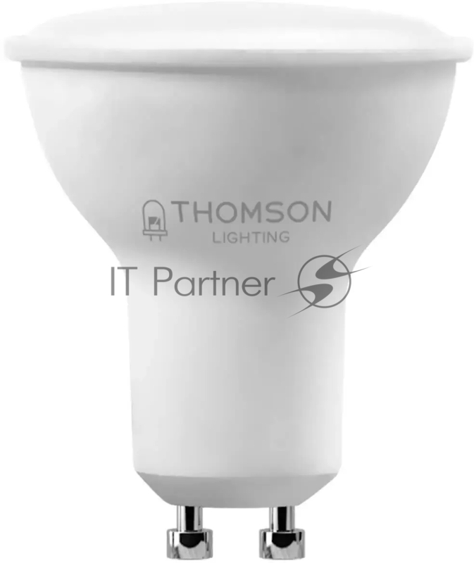 Лампа cветодиодная LED Thomson TH-B2327 GU10, полусфера, 8Вт, 6500К, белый холодный, 1 шт.