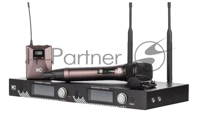 Радиосистема ITC T-521UT UHF двухканальная с петличным и ручным микрофонами, LCD дисплей, True Diversity, частотный диапазон 470-510 MHz.