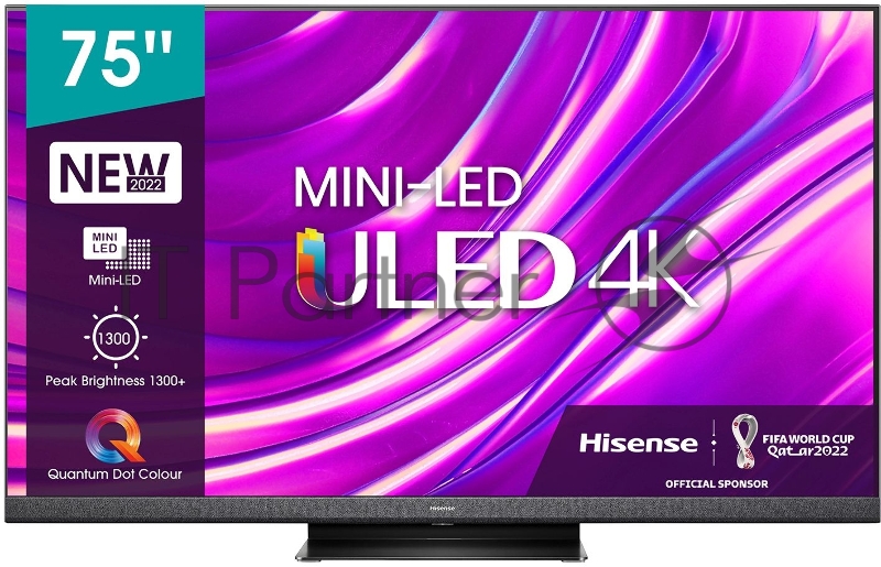 Телевизор Hisense 75" 75U8HQ черный/темно-серый Mini-Led UHD 120Hz Smart TV