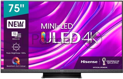 Телевизор Hisense 75" 75U8HQ черный/темно-серый Mini-Led UHD 120Hz Smart TV