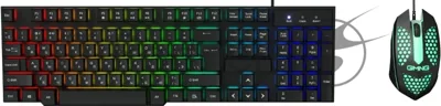 Комплект клавиатура+мышь Oklick 400GMK проводной, USB, 1200 DPI, чёрный
