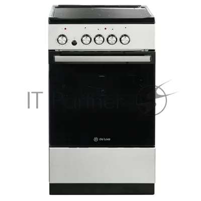 Плита электрическая De Luxe 506004.04ЭС-010 серебристый, конфорок 4 шт, духовка 60 л, 50 см x 87 см x 60 см
