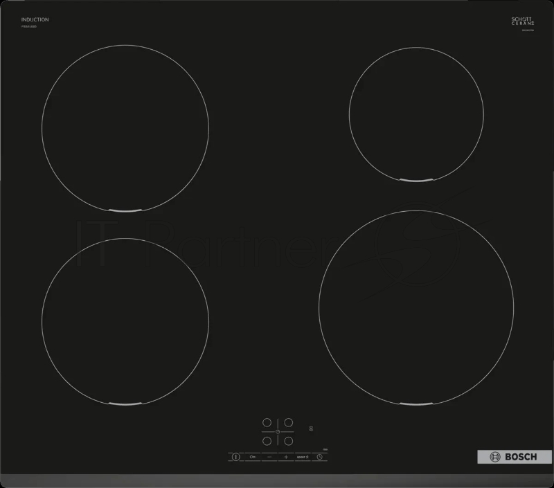 Индукционная варочная поверхность Bosch PIE631BB5E, 4 конфорки, стеклокерамика, 7400 Вт