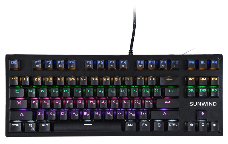 Клавиатура SunWind SW-K900G проводная, USB Type-A, чёрный