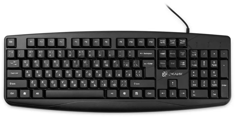Клавиатура проводная Oklick 105M (1678092), USB, черный
