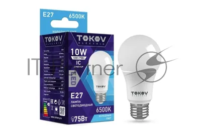 Лампа светодиодная TOKOV ELECTRIC 10 Вт А60 6500К Е27 176-264В