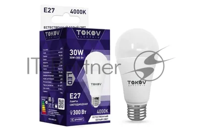 Лампа светодиодная TOKOV ELECTRIC 30Вт А70 4000К Е27 176-264В