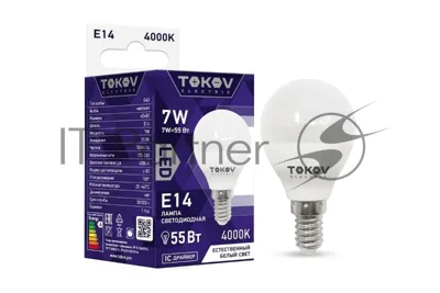 Лампа светодиодная TOKOV ELECTRIC 7Вт G45 4000К Е14 176-264В