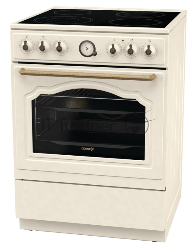 Плита электрическая Gorenje GECS6B70CLI бежевая, конфорок 4 электрических, духовка 71 л, 60 см x 85 см x 60 см