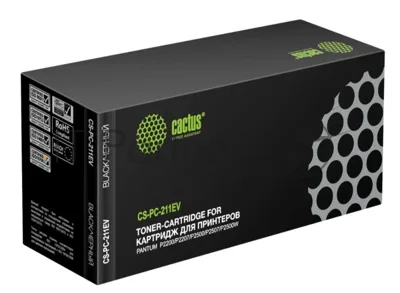 Картридж лазерный Cactus CS-PC-211EV PC-211EV черный (1600 стр.) для Pantum P2200/P2207/P2500/P2507/P2500W/M6500/M6550/M6607