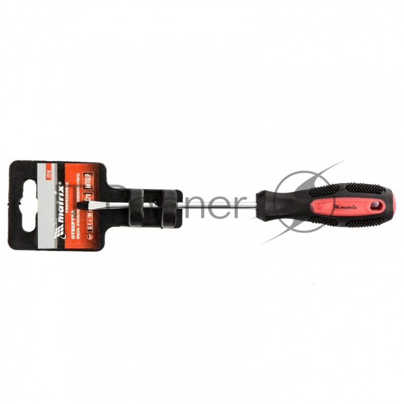 Отвертка Matrix Anti-Slip, SL4,0 х 100 мм, CrV, двухкомп. рукоятка
