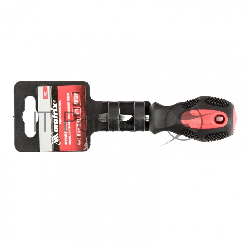 Отвертка Matrix Anti-Slip, SL5,0 х 38 мм, CrV, двухкомп. рукоятка