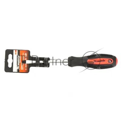 Отвертка Matrix Anti-Slip, SL6,0 х 100 мм, CrV, двухкомп. рукоятка