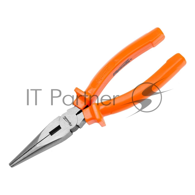 Длинногубцы Sparta Classic, 180 мм, прямые шлифованные, пластмассовые рукоятки