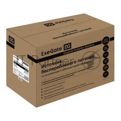 Источник бесперебойного питания ExeGate EX292773RUS Power Back BNB-800.LED.AVR.4C13 800VA/480W, LED, AVR, 4*C13, металлический корпус, черный