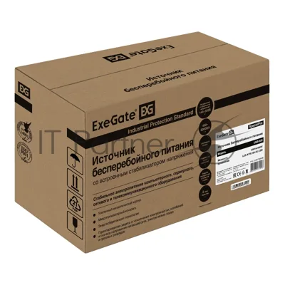 Источник бесперебойного питания ExeGate SpecialPro UNB-600.LED.AVR.2SH.RJ.USB / 600 ВА / 360 Вт / 2 x CEE 7 (евророзетка)