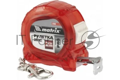 Рулетка Compact, 2 м x 16 мм, компактный размер, карабин-держатель, PRO Matrix