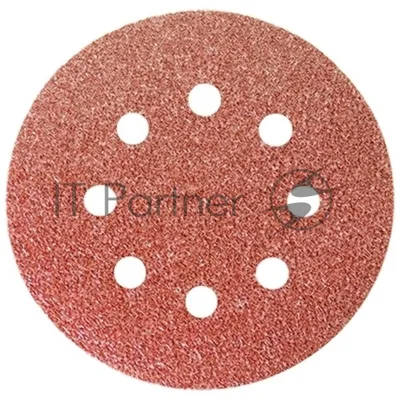 Круг абразивный Сибртех на ворсовой подложке под "липучку", перфорированный, P 40, 125 мм, 5 шт.