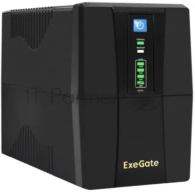 Источник бесперебойного питания ExeGate Power Back BNB-1000.LED.AVR.4C13 / 1000 ВА / 550 Вт / 4 x IEC 320 C13