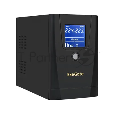 Источник бесперебойного питания ExeGate SpecialPro Smart LLB-1000.LCD.AVR.1SH.2C13.RJ.USB / 1000 ВА / 550 Вт / 1 x CEE 7 (евророзетка) / 2 x IEC 320 C13