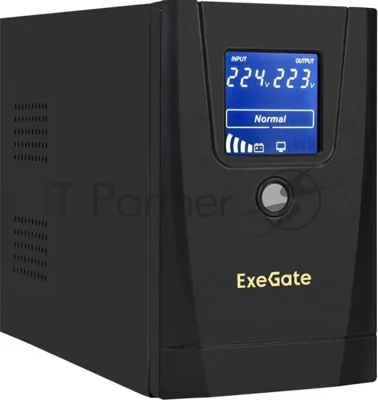 Источник бесперебойного питания ExeGate SpecialPro Smart LLB-900.LCD.AVR.1SH.2C13 / 900 ВА / 500 Вт / 1 x CEE 7 (евророзетка), 2 x IEC 320 C13