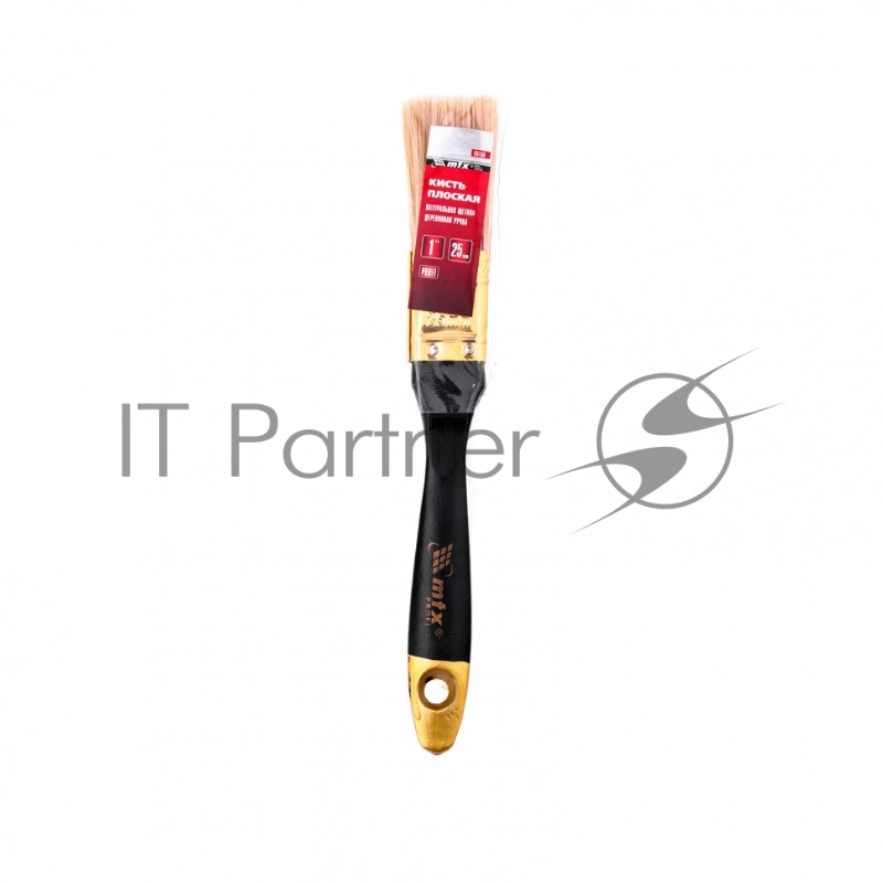 Кисть плоская MTX 83150 "Профи" 1", натуральная щетина, деревянная рукоятка