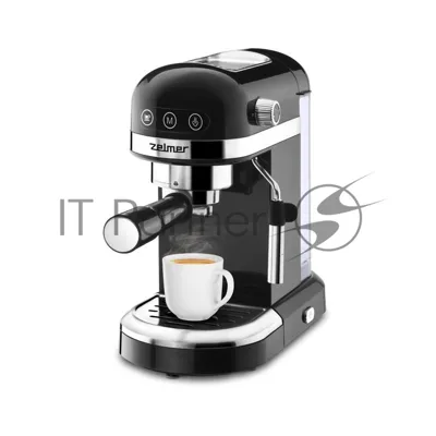 Кофеварка рожковая Zelmer EXPRESSO ZCM7295 черный, исп. кофе - молотый/чалды, 1.4 л, 1350 Вт, 20 бар