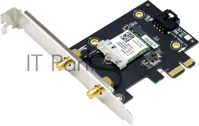 Сетевой адаптер ASUS PCE-AX1800 WIFI 802.11ax, 2402 + 574Mbpsб PCI-E Adapter, 2 антенны; 90IG07A0-MO0B00