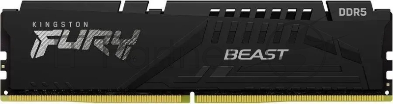 Оперативная память Kingston Fury Beast, DDR5, 16Gb (1x16GB), 5600MHz, CL36, DIMM, с радиатором, черный