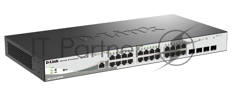 Коммутатор D-Link DGS-1210-28P/ME/B2A, 24×1 Гбит/с + 4×1 Гбит/с SFP, управляемый