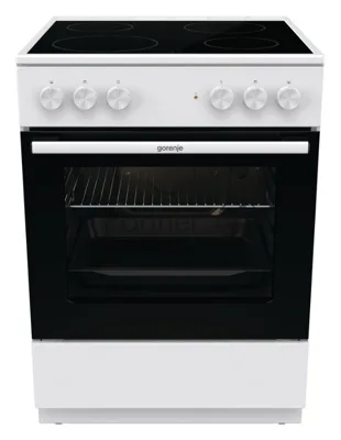Плита электрическая Gorenje GEC6A11WG белый, конфорок 4 шт, духовка 65 л, 60 см x 85 см x 60 см