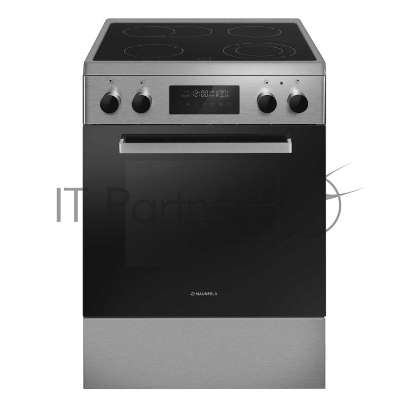 Плита электрическая Maunfeld MEC611CS09TD серебристый, конфорок 4 шт, духовка 59 л, 60 см x 85 см x 60 см